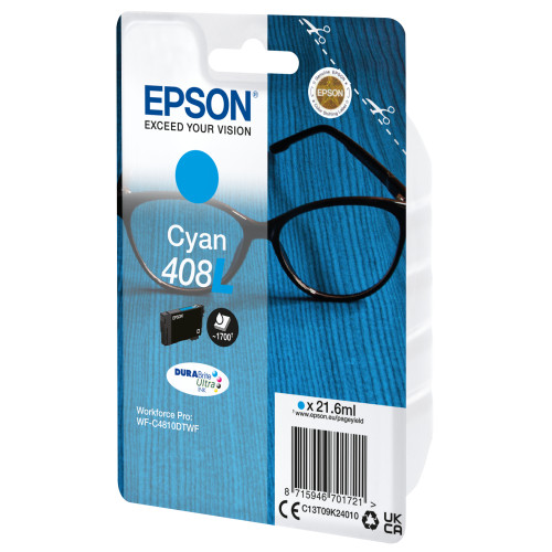 Epson 408L DURABrite Ultra ink cartridge 1 pc(s) Original High (XL) Yield Cyan