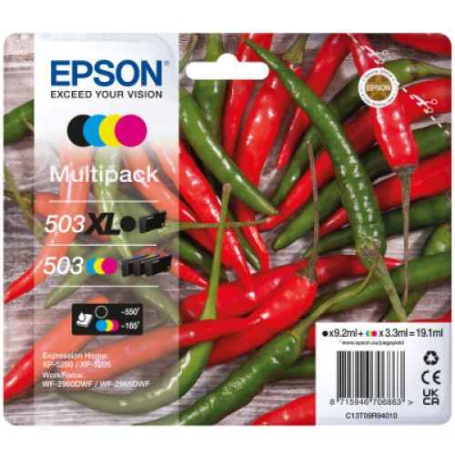 Epson C13T09R94010 ink cartridge 4 pc(s) Original High (XL) Yield Black, Cyan, Magenta, Yellow