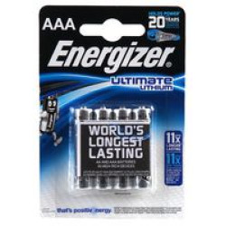 Energizer Ultimate Lithium AAA 1.5 V Non-rechargeable Batteries Blister of 4