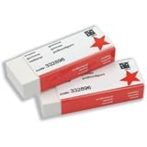 5 Star Office Plastic Eraser Paper-sleeved 60x21x12mm