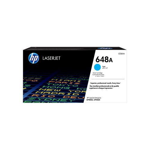 HP 648A Cyan Original LaserJet Toner Cartridge
