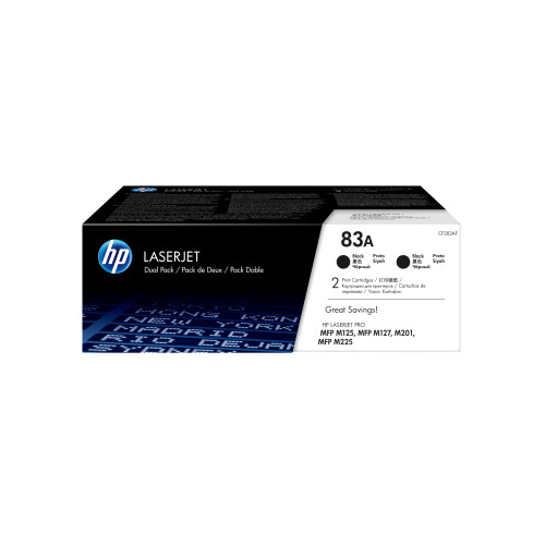 HP 83A 2-pack Black Original LaserJet Toner Cartridges