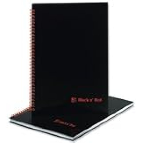 Oxford Black N' Red A4 Black n' Red Glossy Wirebound Hardback Notebook - Ruled A-Z 140P