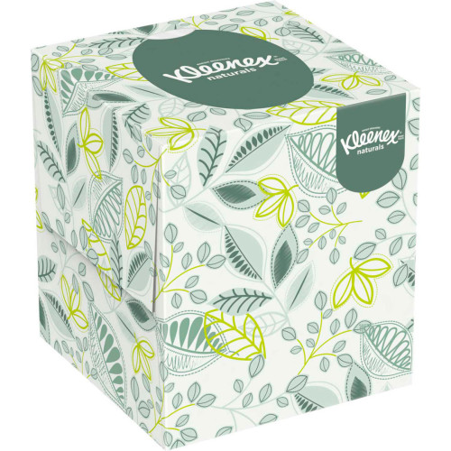 Kleenex Naturals Facial Tissue, 2-Ply, White, 95/Box -KCC21272