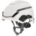 MSA 10194791 H1 V-Gard Helmet With Fas-Trac III Ratchet Suspension | Polyethylene Shell  Superior Impact Protection  Self Adjusting Crown Straps - Standard Size in White