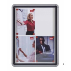 Nobo Premium Plus Outdoor Magnetic Lockable Notice Board 6xA4