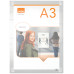 Nobo Premium Plus A3 Clear Acrylic Wall Mounted Repositionable Poster Frame