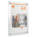Nobo Premium Plus A4 Clear Acrylic Wall Mounted Repositionable Poster Frame