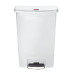 Rubbermaid® Slim Jim Rectangular Plastic Wastebasket  Step-On  24 Gallons  White