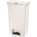 Rubbermaid® Slim Jim Rectangular Plastic Wastebasket  Step-On  24 Gallons  White