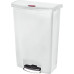 Rubbermaid® Slim Jim Rectangular Plastic Wastebasket  Step-On  24 Gallons  White