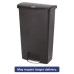 Rubbermaid Commercial Slim Jim Resin Step-On Container Front Step Style 18 gal Black 1883613