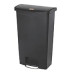 Rubbermaid Commercial Slim Jim Resin Step-On Container Front Step Style 18 gal Black 1883613