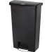 Rubbermaid Commercial Slim Jim Resin Step-On Container Front Step Style 18 gal Black 1883613
