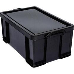 Really Useful 64L Recycled Plastic Storage Box Black 64Black R