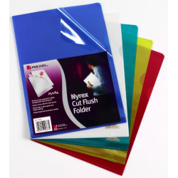 Rexel Nyrex™ A4 Cut Flush Folders Assorted (25)