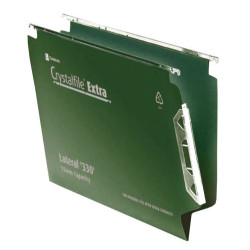 Rexel Crystalfile Extra `330` Lateral File 15mm Green (25)
