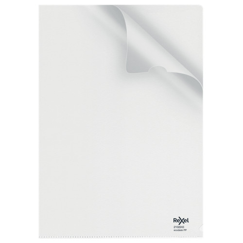 Rexel Ecodesk L Folders Clear (25)
