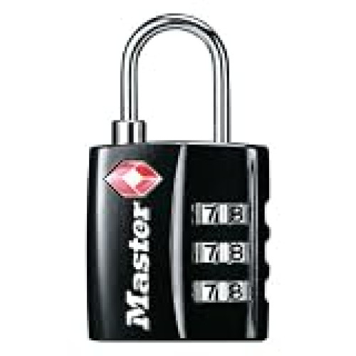 Master Lock Tsa 3 Digit Combination Black 30mm Padlock