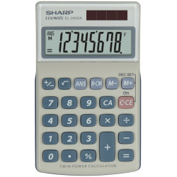 Sharp EL-240SA calculator Pocket Basic Blue, Grey