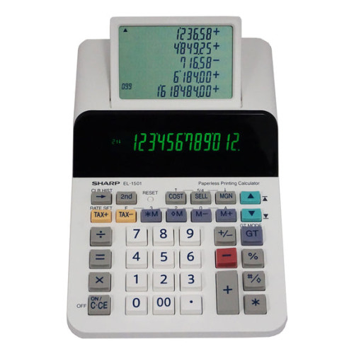 Sharp EL-1501 calculator Desktop Printing Multicolour, White