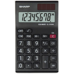 Sharp EL-310AN calculator Desktop Display Black, White