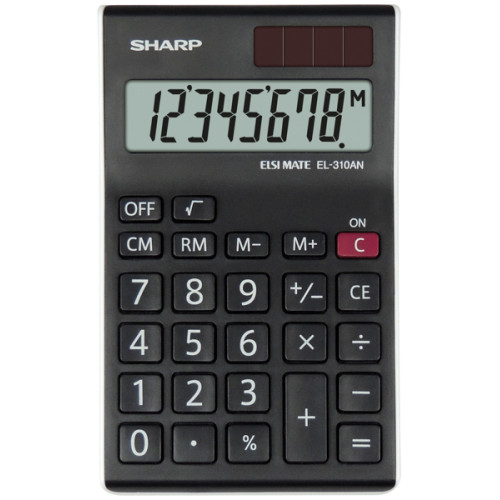 Sharp EL-310AN calculator Desktop Display Black, White
