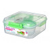 Sistema Plastic Salad To Go Container, Clear Multicolored