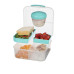 Sistema Plastic Salad To Go Container, Clear Multicolored