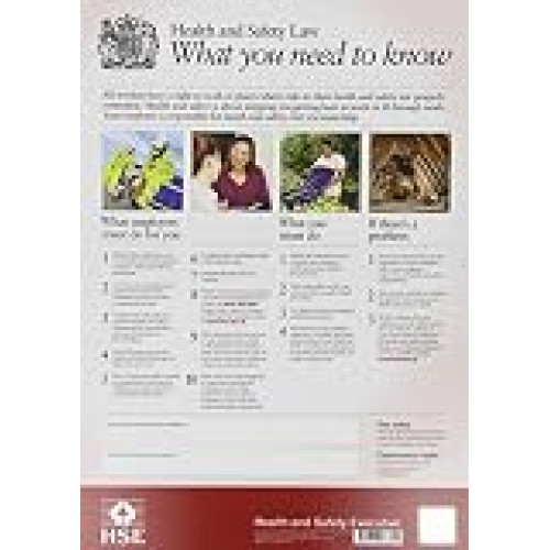 Health And Safety Law Poster, A3
