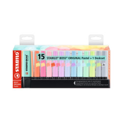 Stabilo Boss Original Highlighters Color Pastel Desk 15 Piece Set