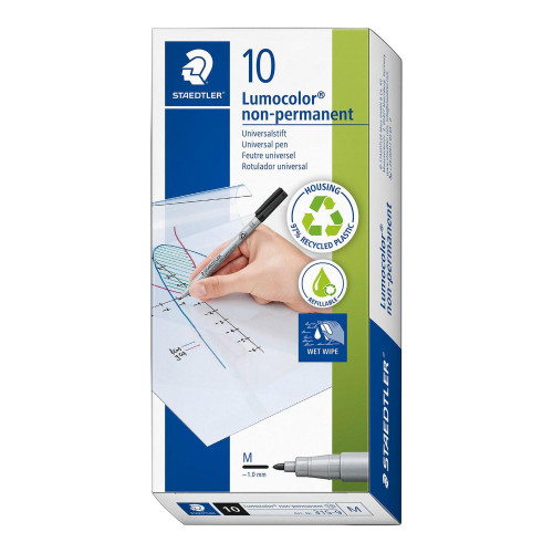 STAEDTLER Lumocolor 315 Non-Permanent Marker Pen Medium Tip 1 mm Line Width Black