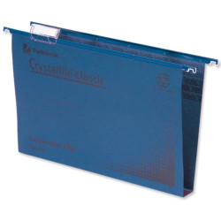 Rexel Crystalfile Classic Foolscap Suspension File 30mm Blue (50)
