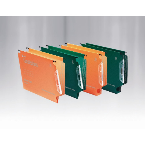Rexel Crystalfile Classic ‘330’ Lateral File 15mm Green (50)