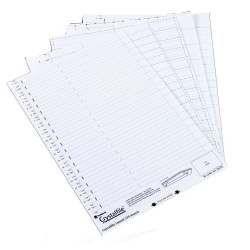 Rexel Crystalfile Crystal Printable Tab Inserts White (50)
