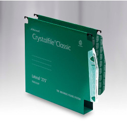 Rexel Crystalfile Classic `275` Lateral File 30mm Green (50)