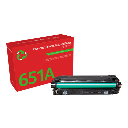 Everyday™ Black Remanufactured Toner by Xerox compatible with HP 651A 650A 307A (CE340A/CE270A/CE740A), Standard capacity