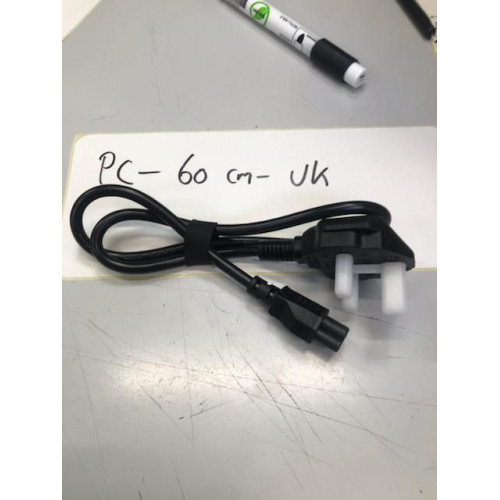 Power Cord, 60cm, Black, UK