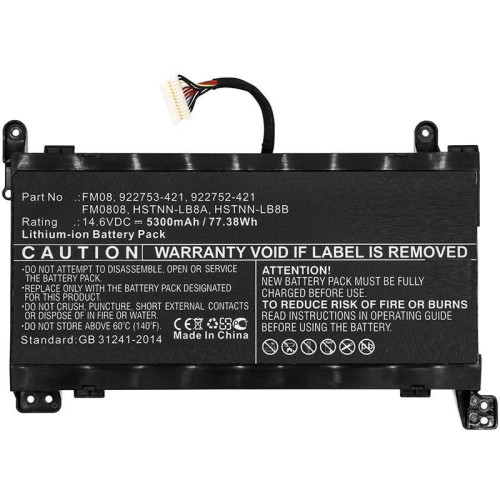 Laptop Battery for HP 65.12Wh