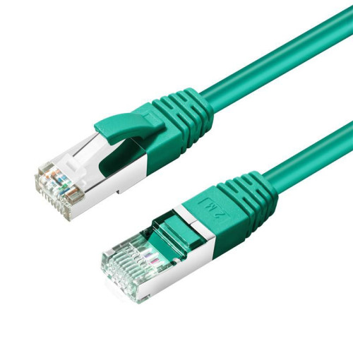 CAT6A S/FTP 0.5m Green LSZH