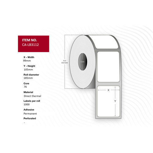 RFID Label 99x105 - Core 76.