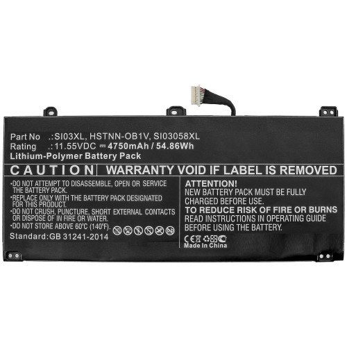 Laptop Battery for HP 54.86Wh