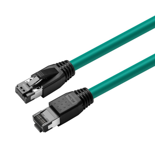 CAT8.1 S/FTP 0,50m Green LSZH