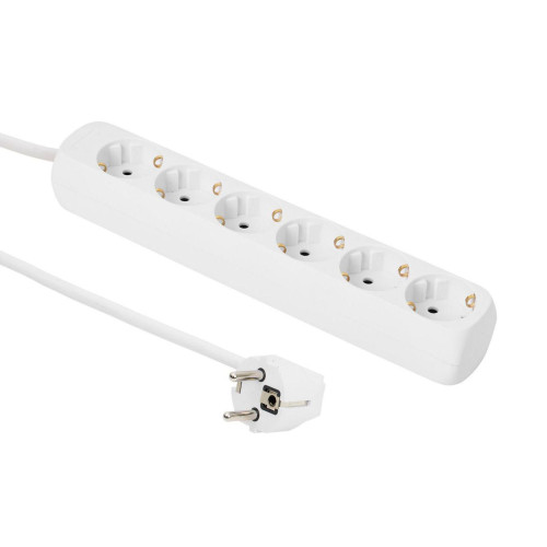 6-way Schuko Socket 5M White