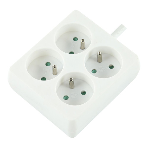 4-WAY POWER STRIP: WHITE -