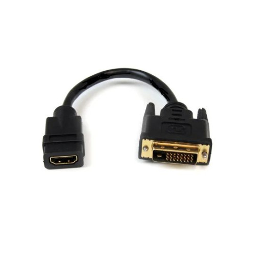 DVI-HDMI. M/F. Black. 15cm