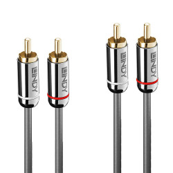 10M Dual Phono Cable, Cromo
