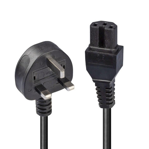 2M Mains Uk 3 Pin Plug To Hot
