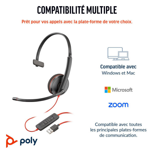 Blackwire 3210 Monaural USB-C