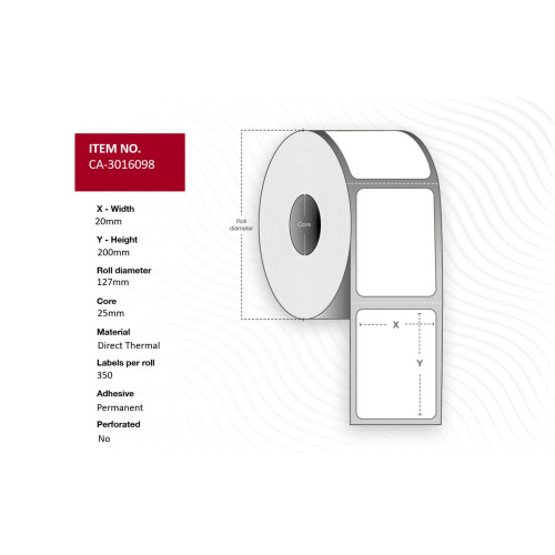 Label 20x200, Direct thermal,